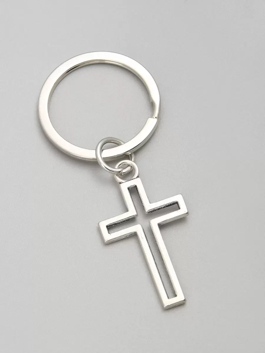 Street Men Cross Charm Keychain Car Accessories Bag Charm School Cute Goth Y2k