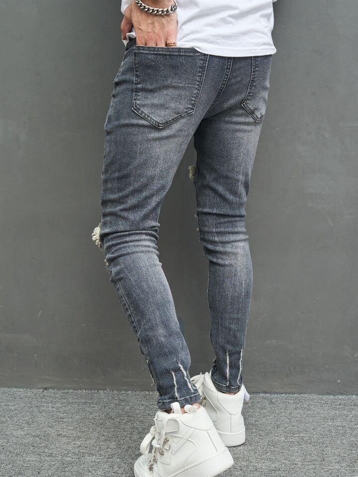 C'est le nouveau Jeans Skinny hommes en coton imprimé
