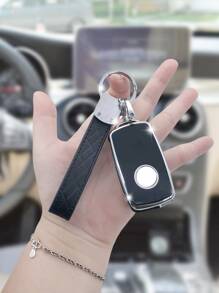 Cao-kết thúc Trân châu , Trắng Kim cương Móc chìa khóa - Hợp thời Đen & Màu bạc Màu sắc , Chống giọt bắn Túi đựng chìa khóa Đối với Gấp lại Mới - Nhiều màu - Xem 2