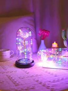 1pc Flower Detail Decoration Light, Rose Insert LED Colorful Light For Home Decor - Multicolor - View 2