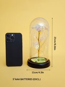 1pc Flower Detail Decoration Light, Rose Insert LED Colorful Light For Home Decor - Multicolor - View 3