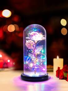 1pc Flower Detail Decoration Light, Rose Insert LED Colorful Light For Home Decor - Multicolor - View 4