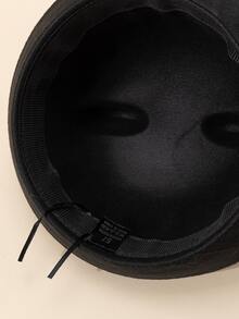 Cartoon Ear Decor Fedora Hat - Black - View 5