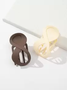 2入組素色髮夾 - 彩色 - 查看 2