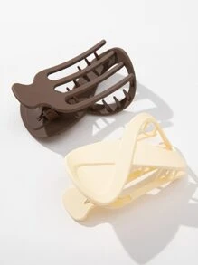 2入組素色髮夾 - 彩色 - 查看 5