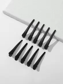 10 cái kẹp tóc cá sấu rắn - màu đen - Xem 1