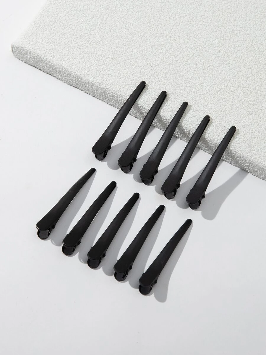 10 cái kẹp tóc cá sấu rắn - màu đen - Xem 1