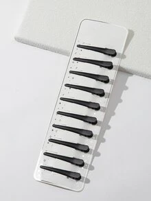 10 cái kẹp tóc cá sấu rắn - màu đen - Xem 2