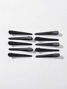 10 cái kẹp tóc cá sấu rắn - màu đen - Xem 3