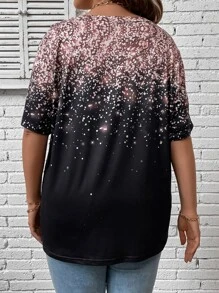 SHEIN LUNE Plus Dalmatian Print Tee - Multicolor - View 2