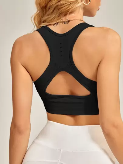 Easithlete Seamless Cut Out Back Sports Bra
