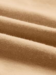 SHEIN MOD Top crop de tirantes unicolor - Camel - Ver 5