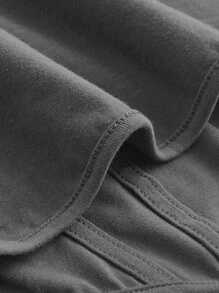 SHEIN MOD Solid Scoop Neck Tank Top - Grey - View 3