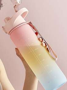 1 Bình Nước 1000ML, Bình Nước Thể Thao Động Lực, Bình Tập Uống Chống Rò Rỉ, Du Lịch Ngoài Trời Tập Gym Thể Hình Bình Có Ống Hút - Nhiều màu - Xem 1