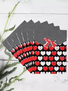 100pcs Heart Pattern Gift Bag - Multicolor - View 1