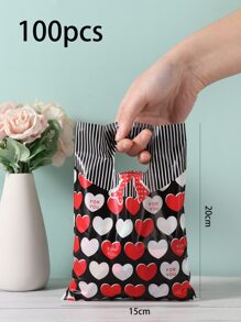 100pcs Heart Pattern Gift Bag - Multicolor - View 5