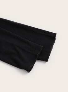 SHEIN EZwear Sudadera con capucha y cremallera parcial con cordón en otoño/invierno - Negro - Ver 4