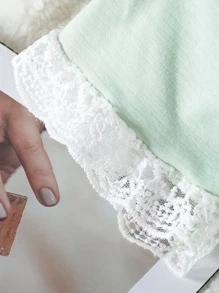 Toddler Girls Ruffle Trim Contrast Lace Night Dress