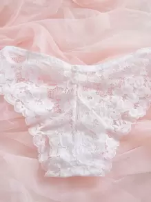 3組花卉蕾絲內衣套裝 - 彩色 - 查看 3