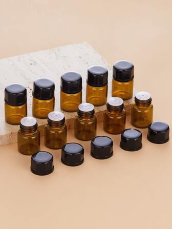 10入組1ML精油分裝瓶，帶蓋，適用於潤唇膏、面霜、彩妝、化妝品、樣品、藥膏和其他美容產品