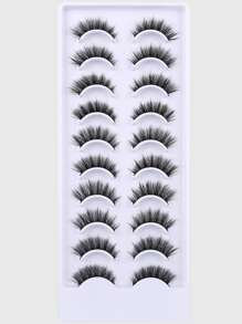 10 pares Pestañas postizas separadas natural - Negro - Ver 5