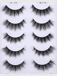 10 pares Pestañas postizas separadas natural - Negro - Ver 7