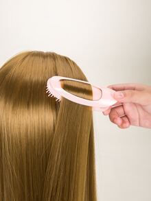 1pc Fluffy Hair Clip - Pink - View 2