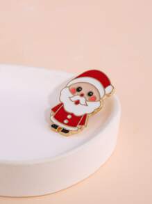 Christmas Santa Claus Design Brooch - Multicolor - View 1