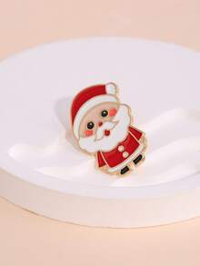 Christmas Santa Claus Design Brooch - Multicolor - View 2