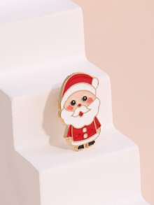 Christmas Santa Claus Design Brooch - Multicolor - View 4