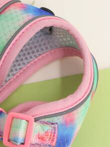 Supet 2pcs Tie Dye Pet Leash & Harness Set