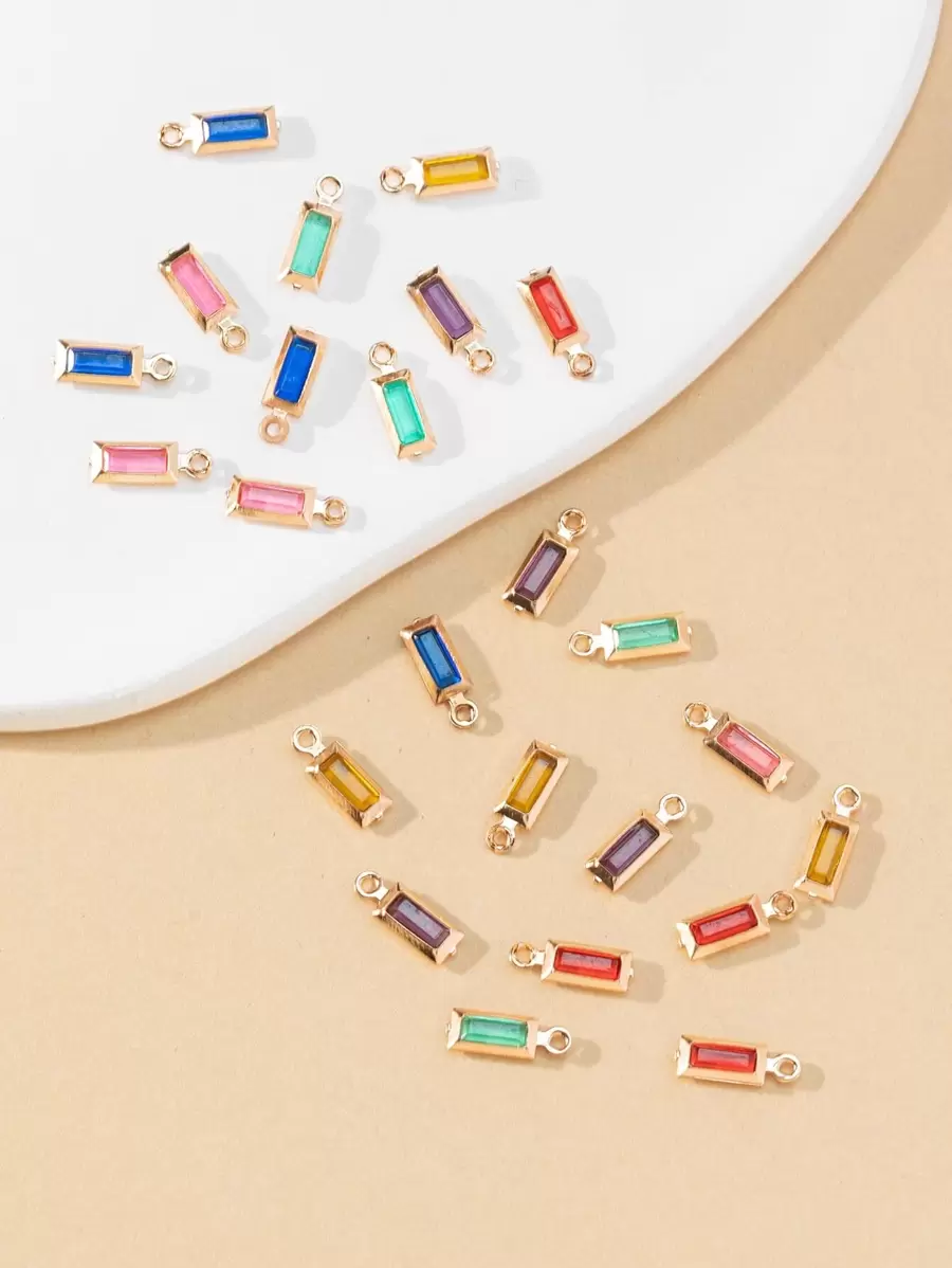 20pcs Random Color Rhinestone Decor DIY Pendant