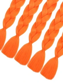 Long Synthetic Hair Braid - Orange - View 6