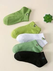 5pairs Fruit Pattern Ankle Socks - Multicolor - View 2