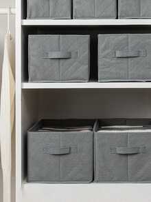 1pc 7 Grids Underwear Storage Box - Grey - View 4