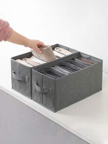 1pc 7 Grids Underwear Storage Box - Grey - View 5