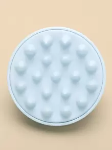 1 pieza Masajeador manual para el cabelludo, húmedo y seco, para la ducha. Cepillo/peine de masaje de silicona suave perfecto para el salón, el hogar, los viajes y el cepillo de pelo para el trabajo - Azul - Ver 6