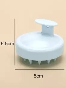1 pieza Masajeador manual para el cabelludo, húmedo y seco, para la ducha. Cepillo/peine de masaje de silicona suave perfecto para el salón, el hogar, los viajes y el cepillo de pelo para el trabajo - Azul - Ver 7