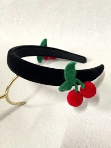 Cherry Decor Headband - Black - View 5