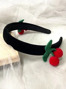 Cherry Decor Headband - Black - View 6