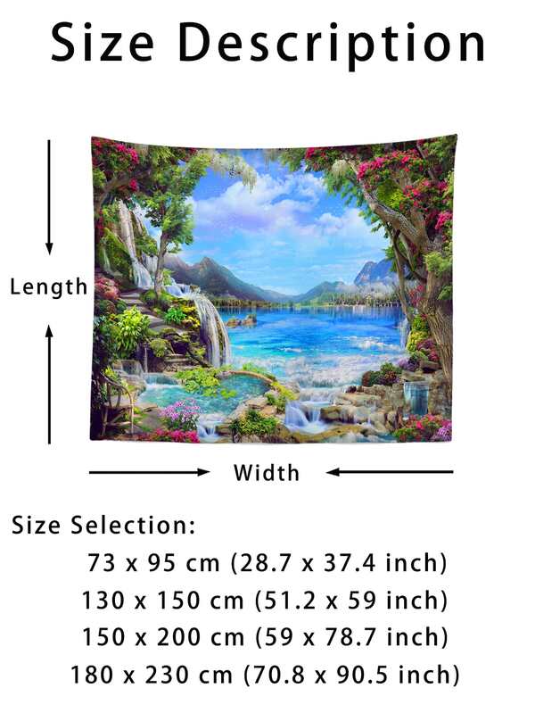 Landscape Pattern Tapestry SHEIN USA