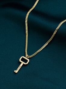 Collar colgante de llave - Amarillo Oro - Ver 4