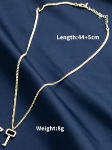 Collar colgante de llave - Amarillo Oro - Ver 5