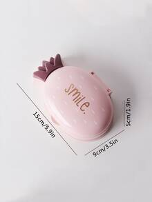 1pc Pineapple Design Soap Dish - Pink - View 2