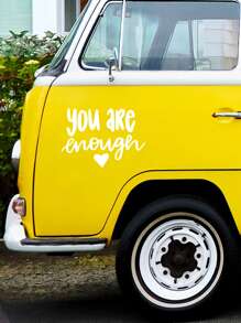 1 PC Đồ Họa Khẩu Hiệu Decal Dán Xe - trắng - Xem 2