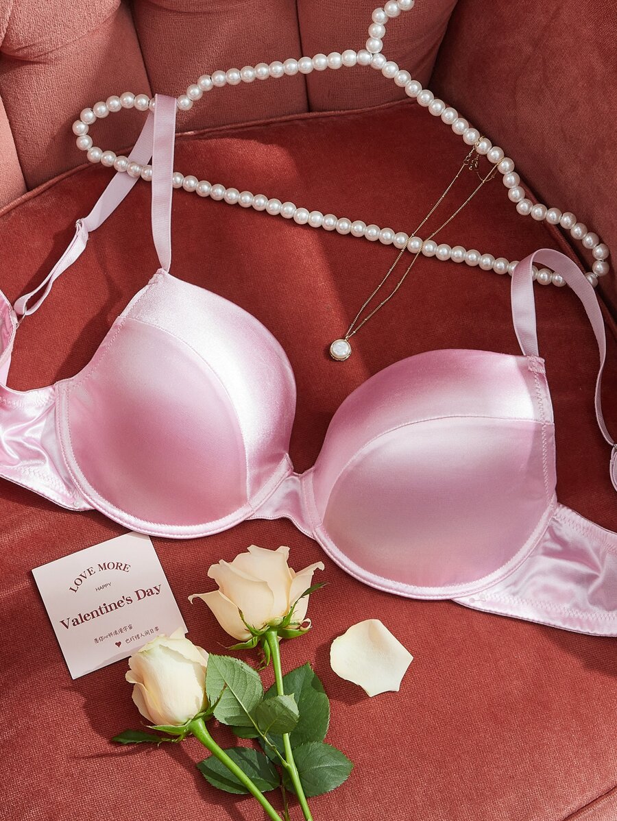 Plus Underwire Bra - Baby Pink - View 1