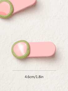 2pcs Two Tone Alligator Hair Clip - Baby Pink - View 4