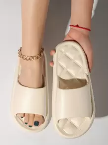 Pantoffeln mit einem Band - Beige - Übersicht 1