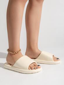 Pantoffeln mit einem Band - Beige - Übersicht 4