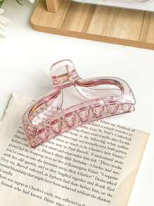 極簡風格髮爪 - 粉色 - 查看 3